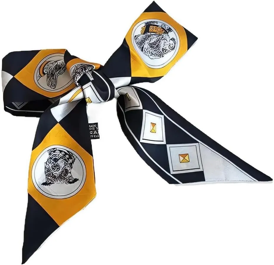 100% Mulberry Silk Scarf for Handbags,Bags, and Purses,1 Pcs 2"x35" Hair Ribbon Skinny Neck Scarves for Women