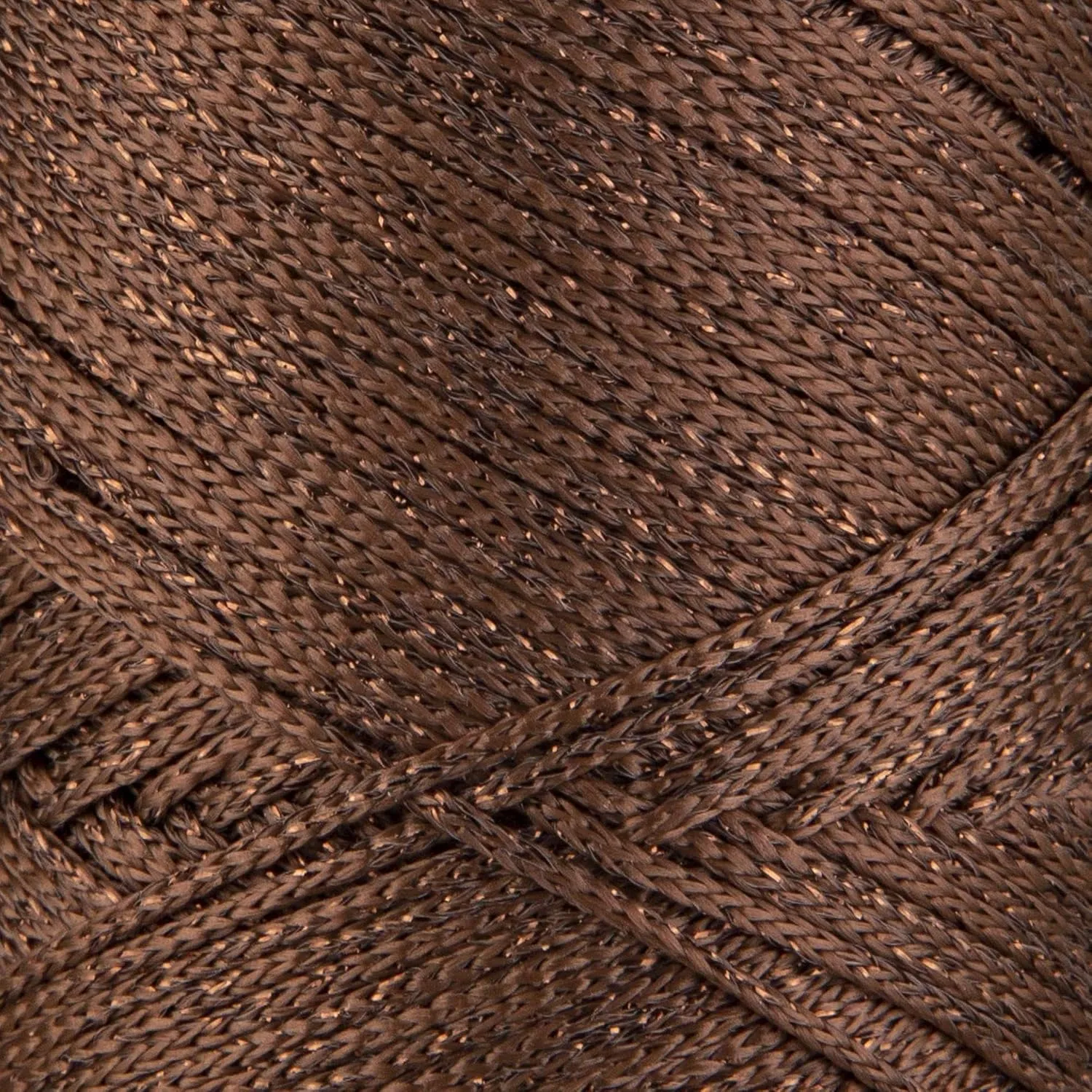 2 Pack of Sensy Premium 2mm 251 Yards Sparkle Polyester Rope 90% Polypropylene 10% Polyester Cord Macrame Cord 2mm Crochet Bag Cord Macrame Rope Crochet Thread Gift for Knitter (Copper Sparkle)