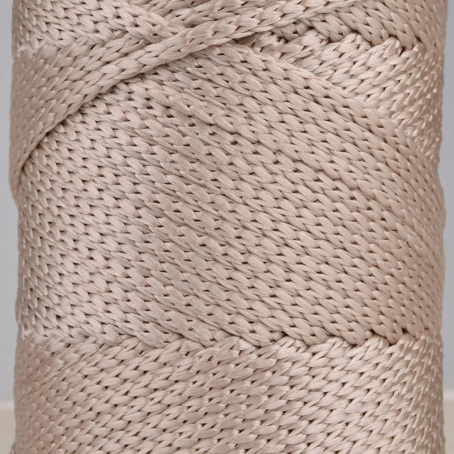 2 Skeins of Sensy Premium 5mm 104 Yards Polyester Rope 100% Polypropylene Cord Macrame Cord 5mm Crochet Bag Cord Macrame Rope Crochet Thread Gift for Knitter (Latte)