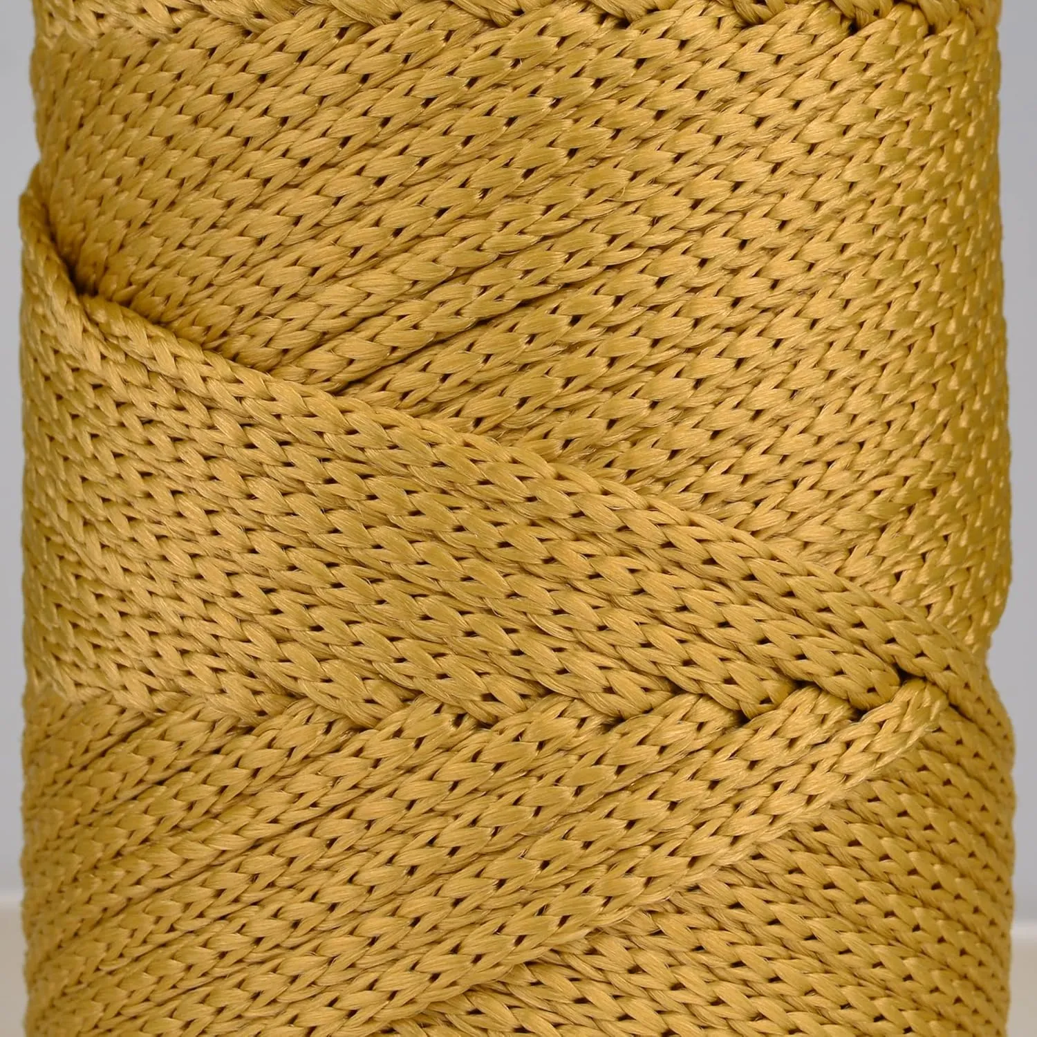 2 Skeins of Sensy Premium 5mm 104 Yards Polyester Rope 100% Polypropylene Cord Macrame Cord 5mm Crochet Bag Cord Macrame Rope Crochet Thread Gift for Knitter (Mustard)