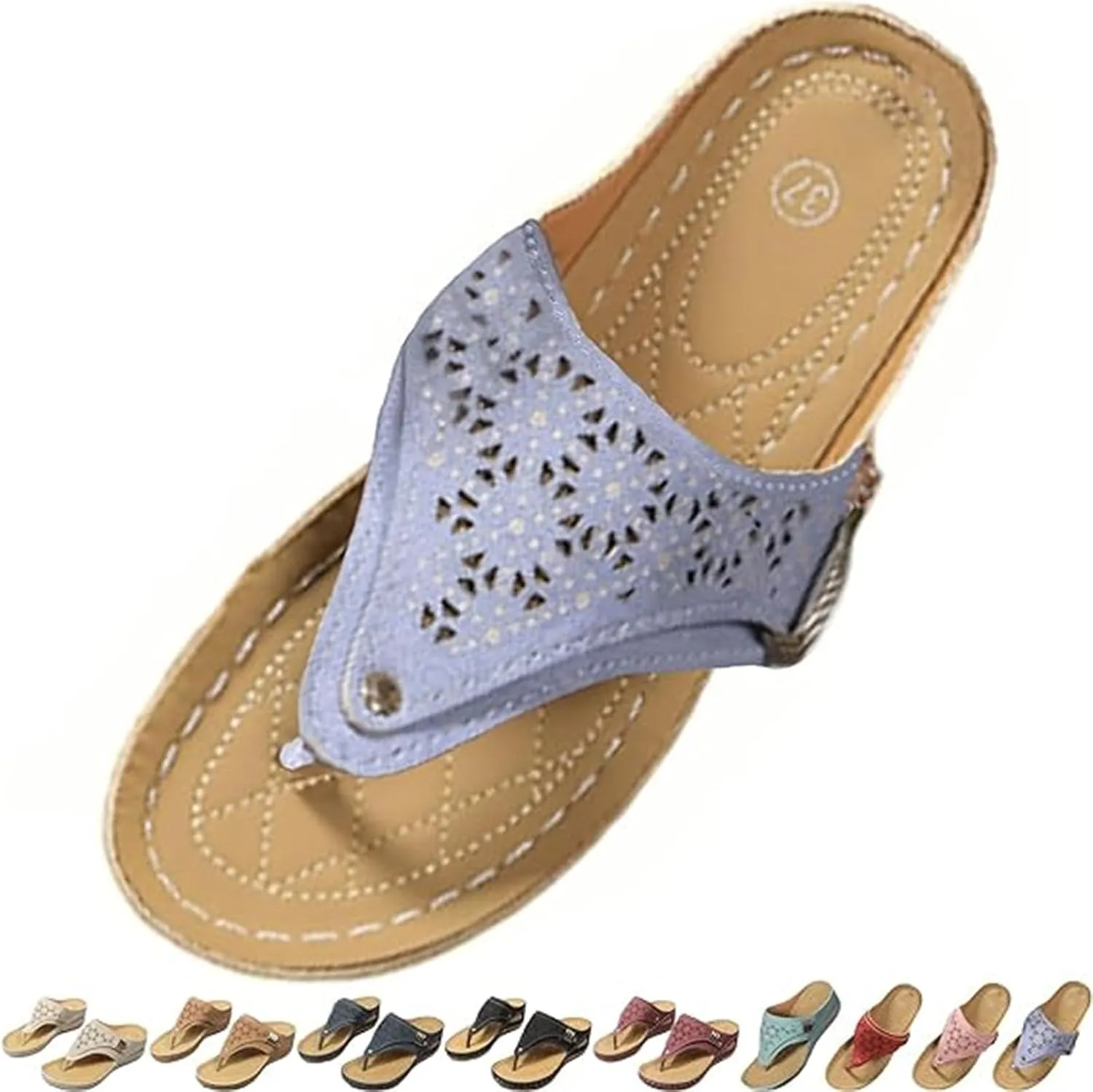 2025 Women'S Summer Sandals:Orthopedic Arch Support Wedge&Platform Heels,Beach/Resort Comfort Dressy/Casual Walkin Shoes