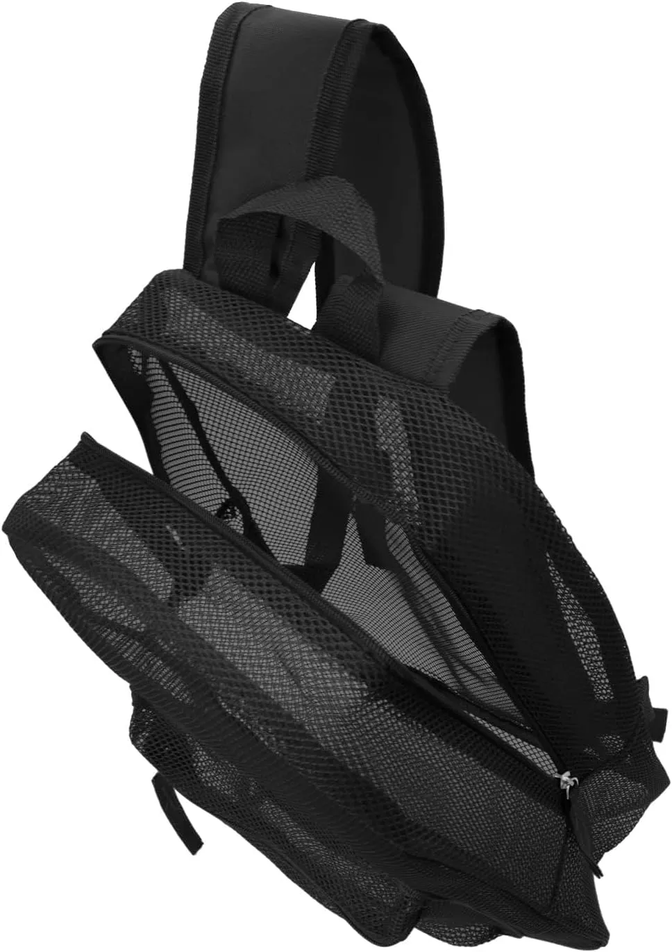 24 Pack 17" Wholesale Bulk Mesh Backpacks, Black - Bookbags in Bulk for Elementary, Middle, and High School Students