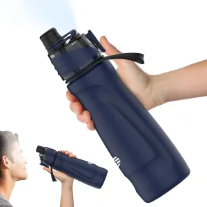 24oz Insulated 2-in-1 Mist & Sip Stainless Steel Thermo Bottle for Hot/Cold Drinks, Sports Use