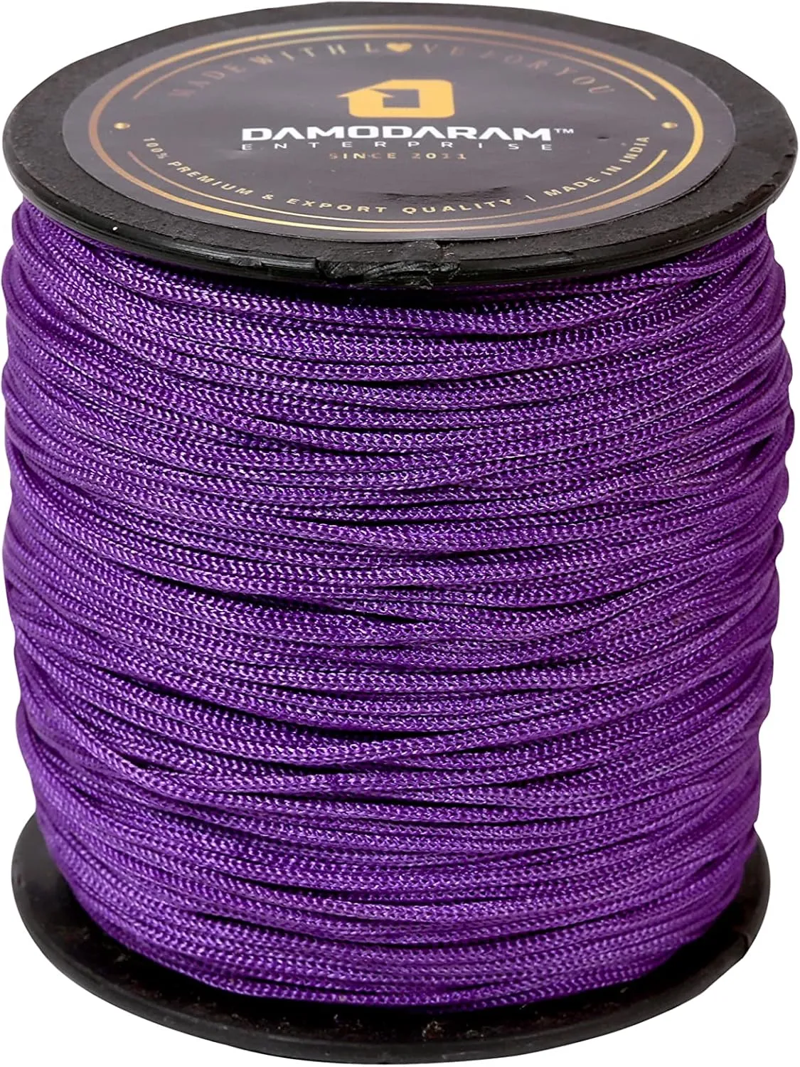 2mm Nylon Macrame Thread Cord/Dori for Art Craft & DIY Projects (100 MTR, Jambli Violet)