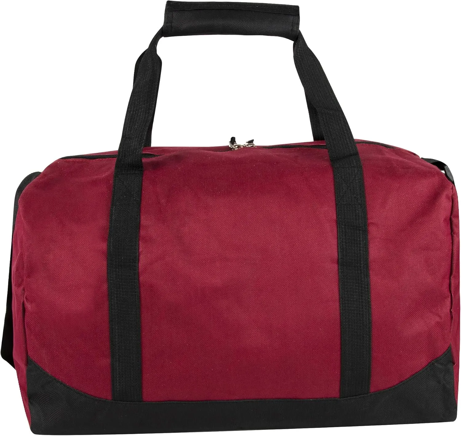 30 Liter, 17 Inch Canvas Duffle Bags for Men and Women – Travel Weekender Overnight Carry-On Shoulder Duffel Tote Bags (Red)