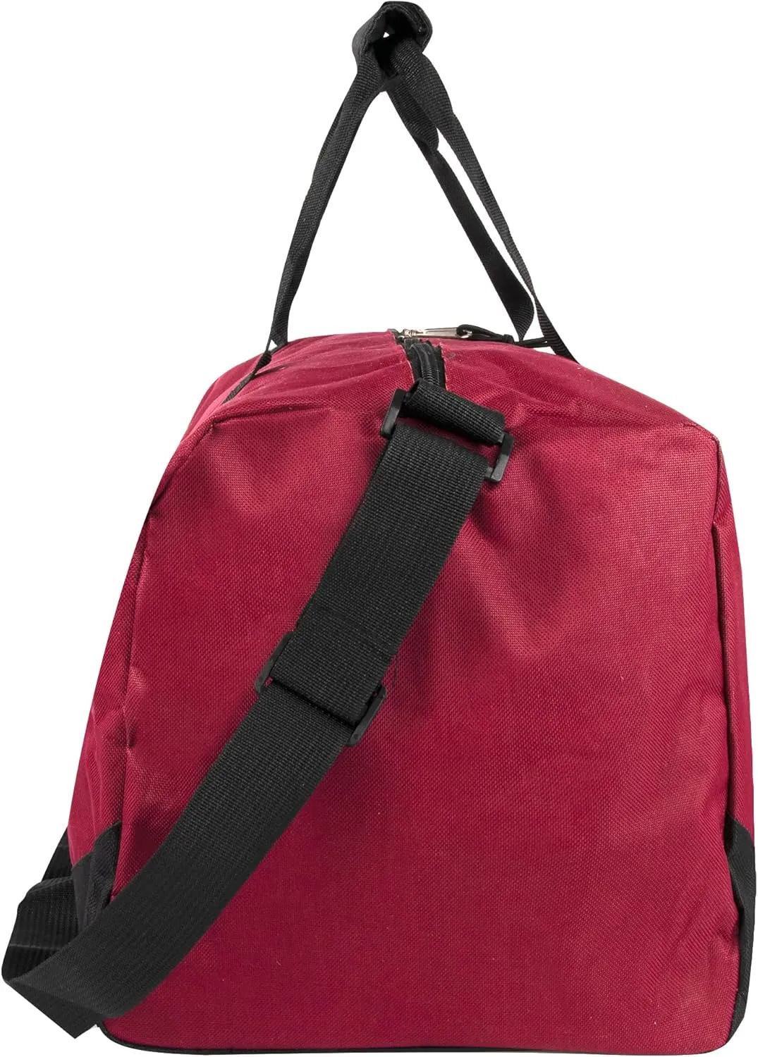 30 Liter, 17 Inch Canvas Duffle Bags for Men and Women – Travel Weekender Overnight Carry-On Shoulder Duffel Tote Bags (Red)