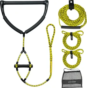 75FT Water Ski Rope with 15in Handles & 6.3in Small Handle Tow Rope for Tubing for 4 Sections,Suitable Forwatersports Rope for Wakeboard, Kneeboard, and Water Skiing