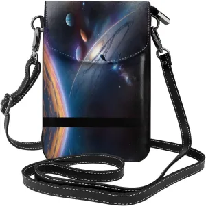 A fascinating universe Women's crossbody bag, crossbody phone bag, tassel wallet with shoulder strap, best gift for women.