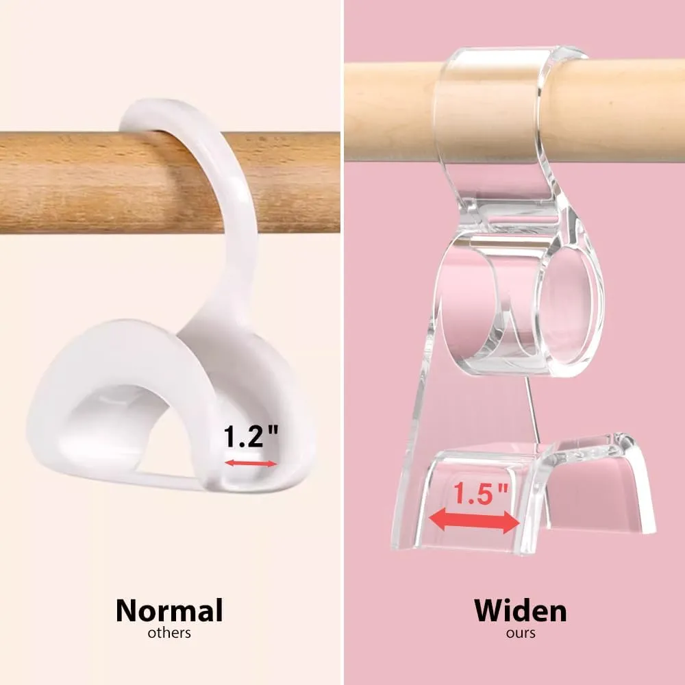 Acrylic Purse Hanger for Closet 3 Pcs，New Luxury Bag Purse Hanger Closet, Handbag Organizer Hooks for Hanging Bags & Purses, Protecting Bag Shape & Organizing Space (Clear)
