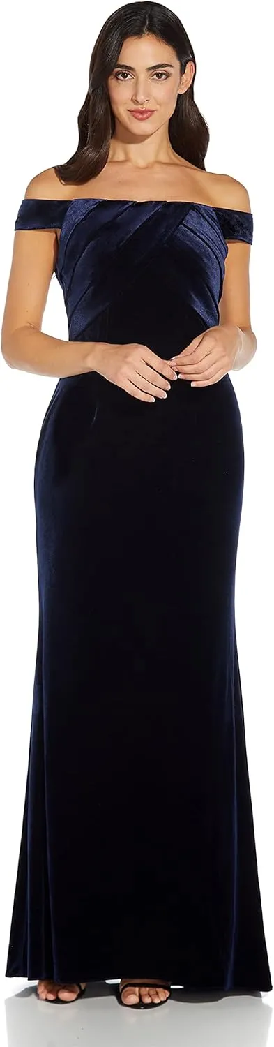 Adrianna Papell Women's Stretch Velvet Dress