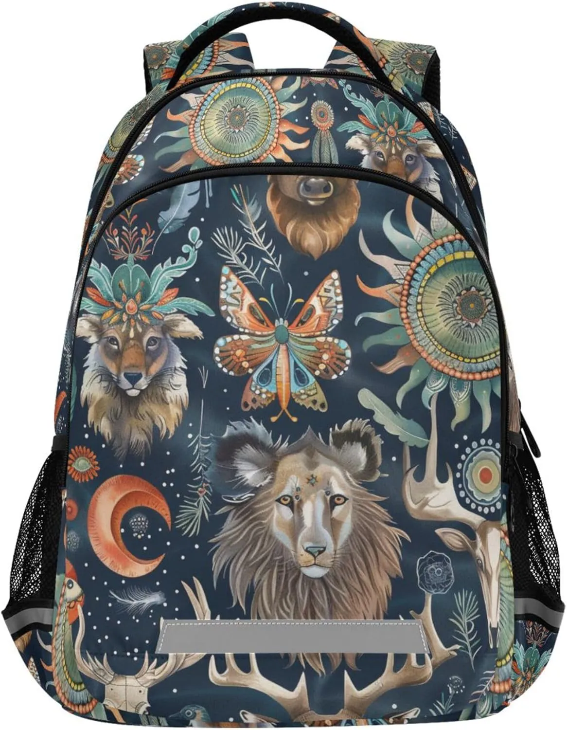 ALAZA Elk Lion Boho Bohemian Backpack Purse for Women Men Personalized Laptop Notebook Tablet School Bag Stylish Casual Daypack, 13 14 15.6 inch