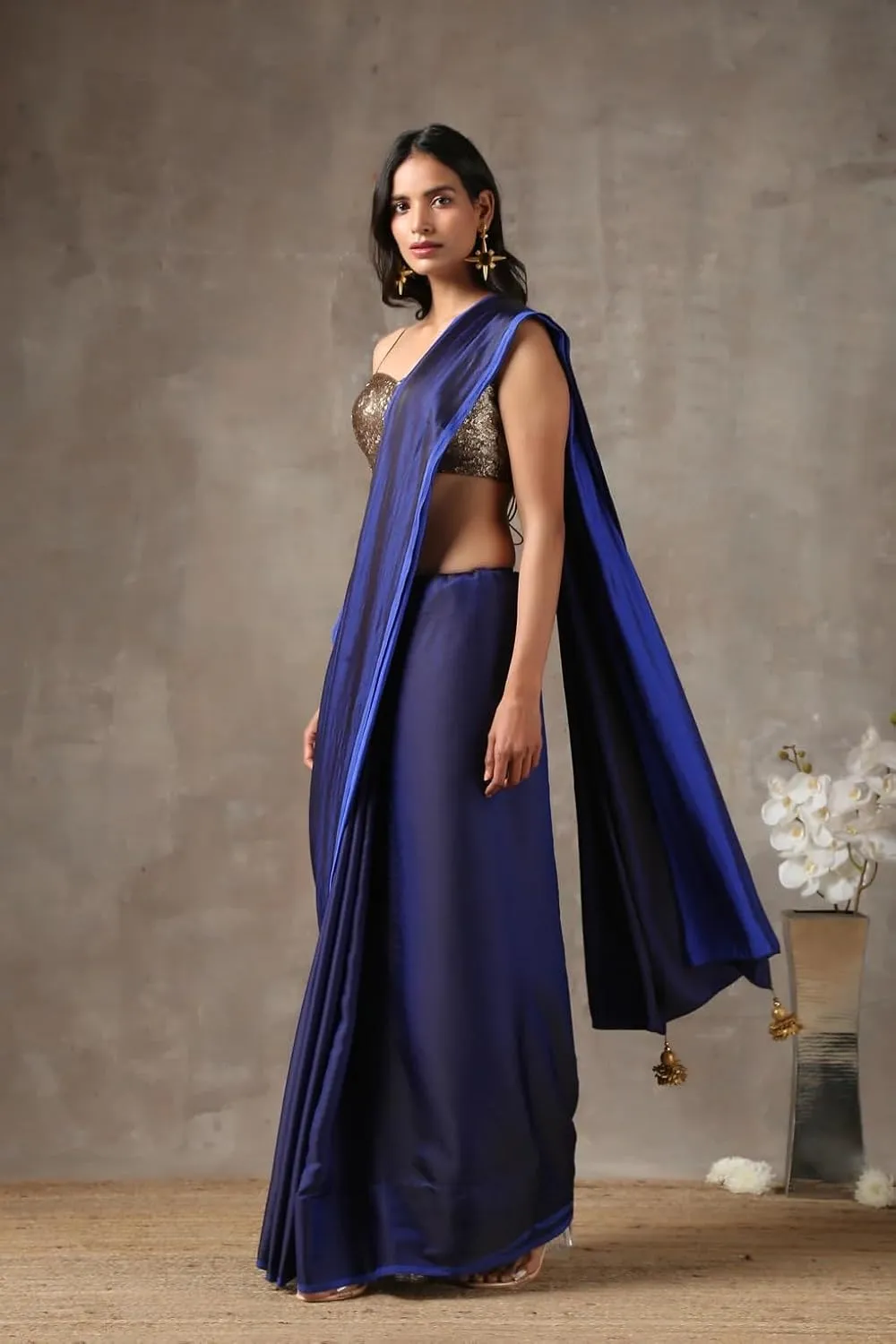 Alia Bhatt Collection: Floral Printed Satin Silk Sarees for Parties