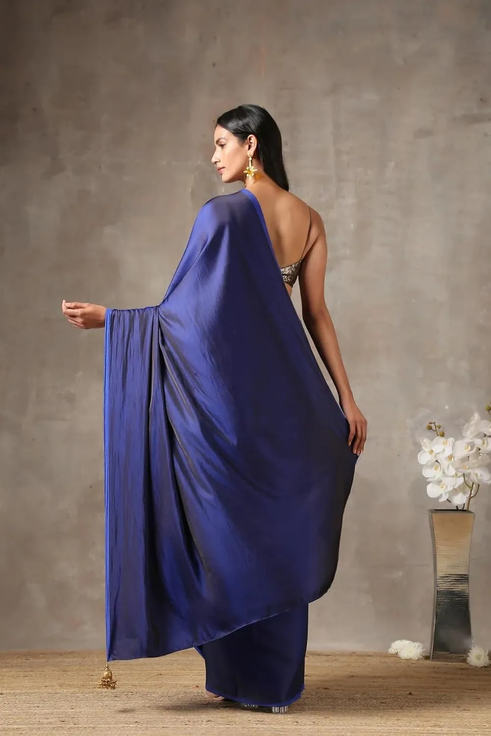 Alia Bhatt Collection: Floral Printed Satin Silk Sarees for Parties