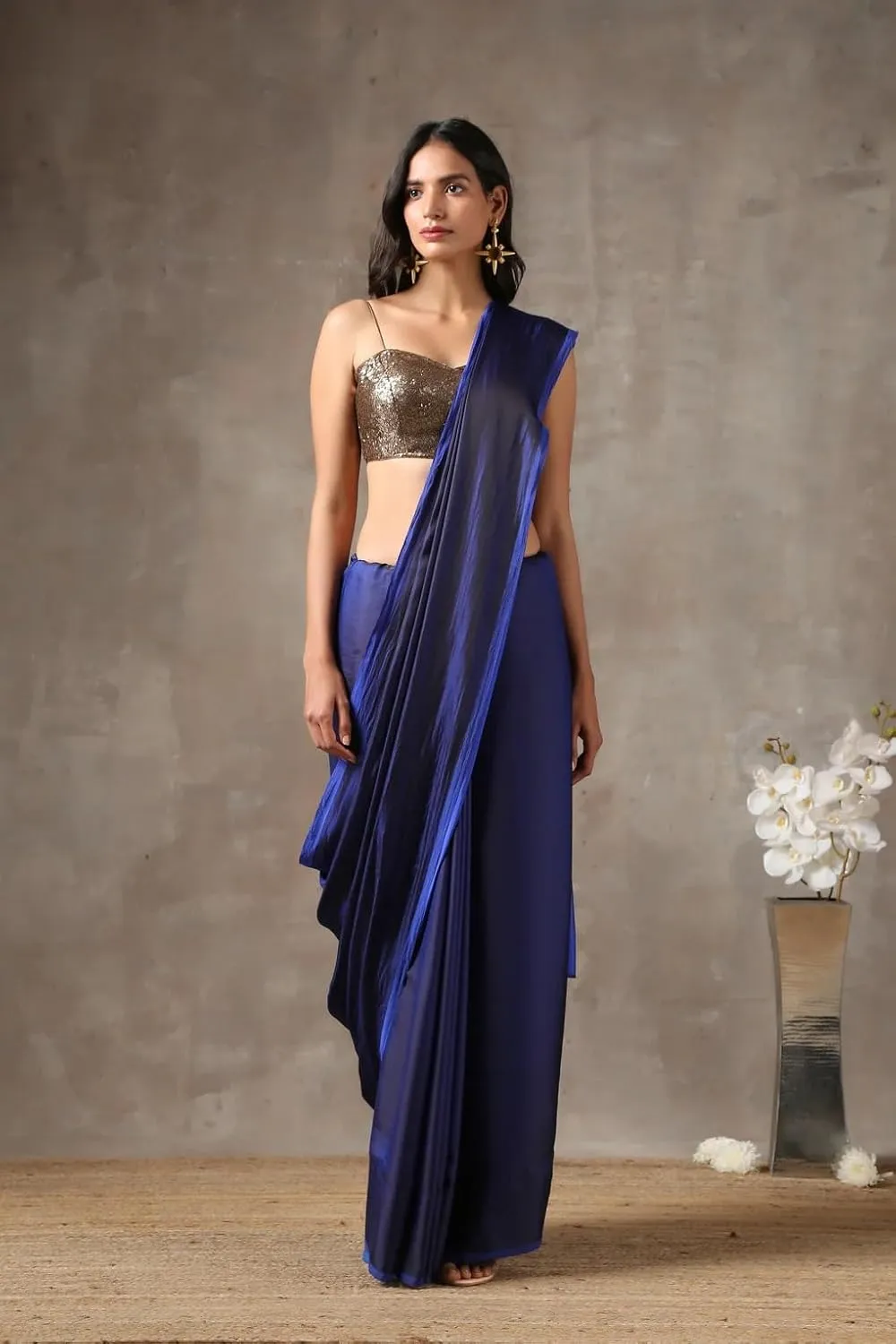 Alia Bhatt Collection: Floral Printed Satin Silk Sarees for Parties
