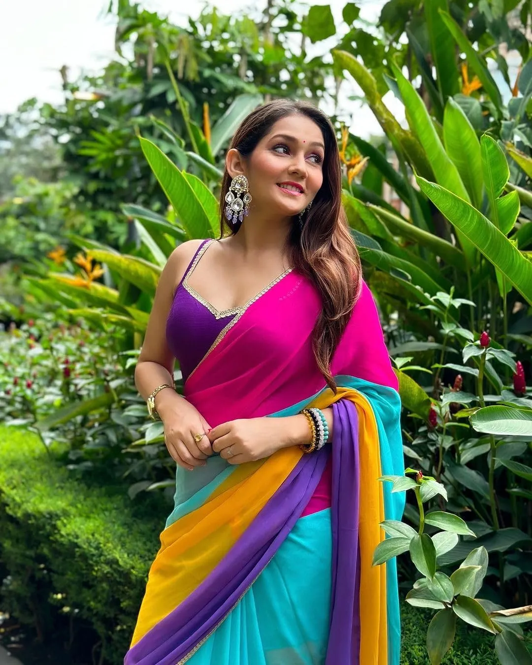 Alia bhatt Saree Rocky aur rani movie saree celebraty inspired sari Bollywood partywear Georgette Printed saree