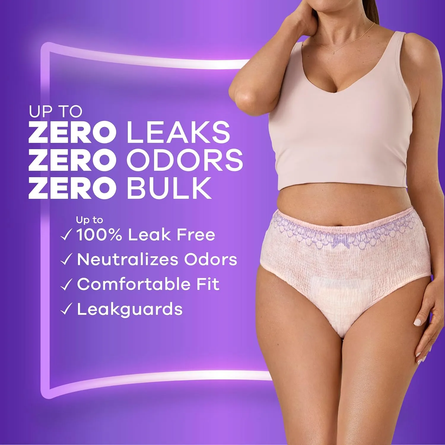 Always Discreet Adult Incontinence Underwear for Women and Postpartum Underwear, S/M, Up to 100% Bladder Leak Protection, 84 Count (Packaging May Vary)