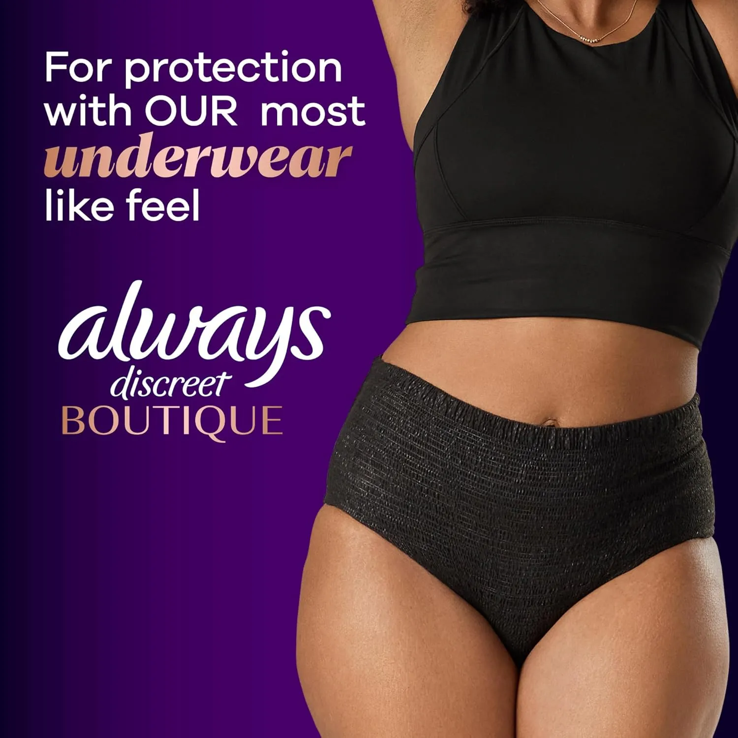 Always Discreet Adult Incontinence Underwear for Women and Postpartum Underwear, XL, Up to 100% Bladder Leak Protection, 64 Count (Packaging May Vary)