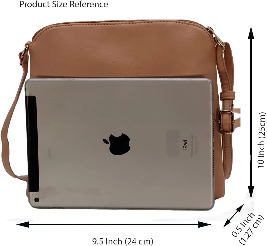 Amaze Medium Crossbody Bag for Women | Shoulder Handbags for Women with Multiple Compartments | PU Leather