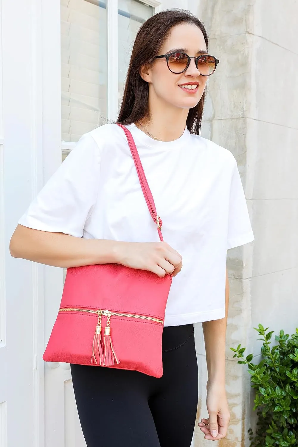 Amaze Medium Crossbody Bag for Women | Shoulder Handbags for Women with Multiple Compartments | PU Leather