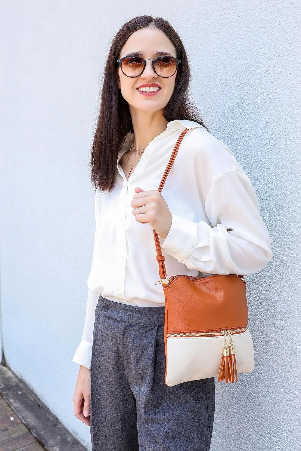 Amaze Medium Crossbody Bag for Women | Shoulder Handbags for Women with Multiple Compartments | PU Leather