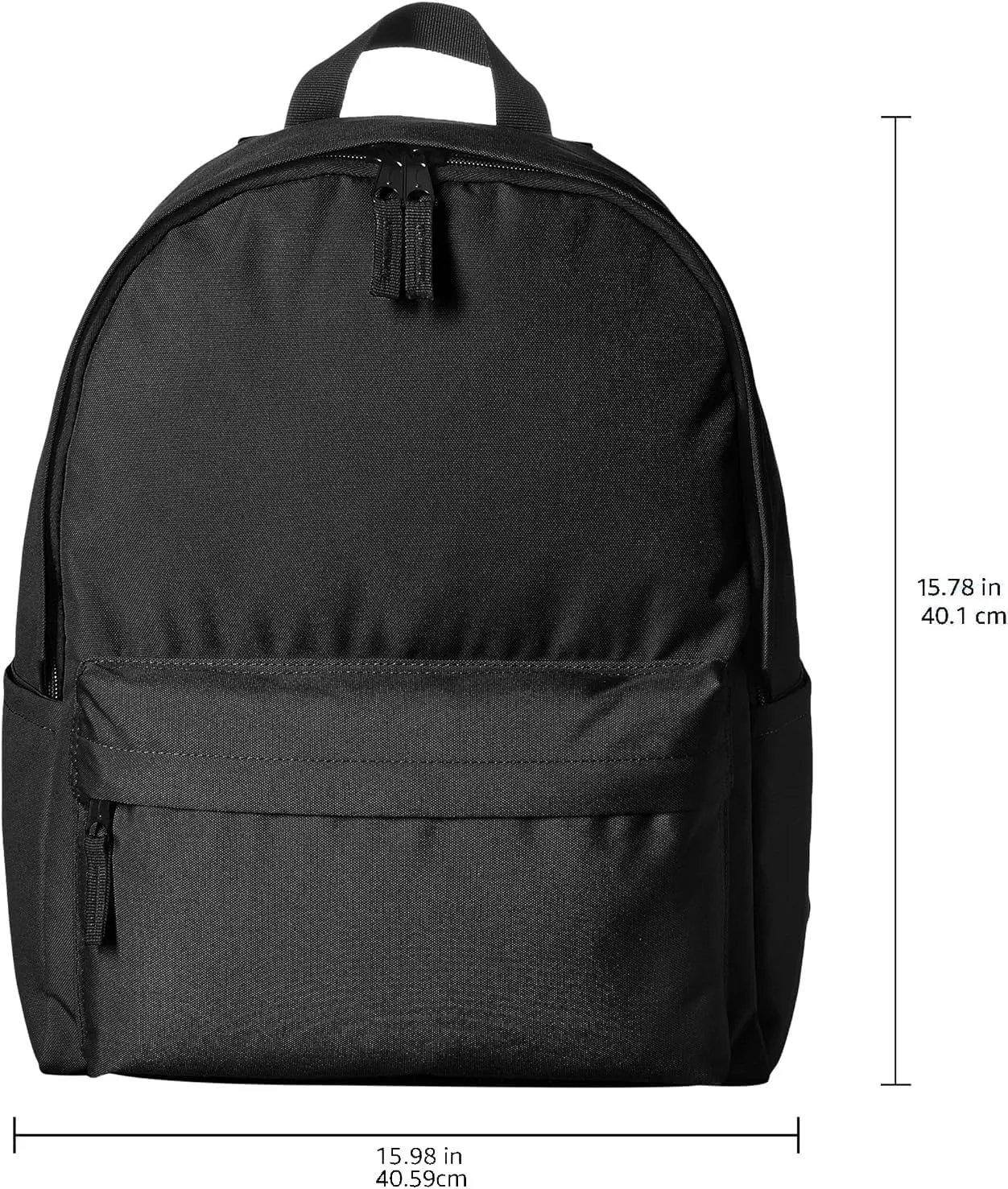 Amazon Basics Backpack for School, Study, Travel, Durable Classic Design, Book Bag, Black