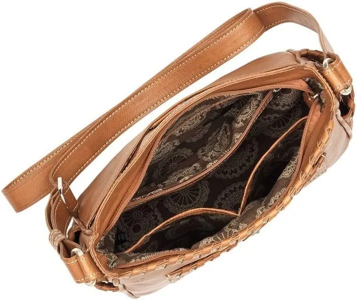 American West Leather Gypsy Patch All Access Crossbody Bag