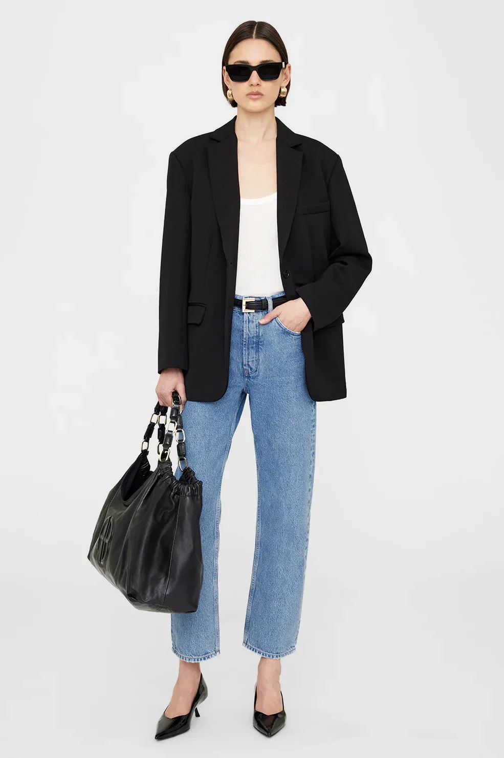 Anine Bing Kate Tote in Black
