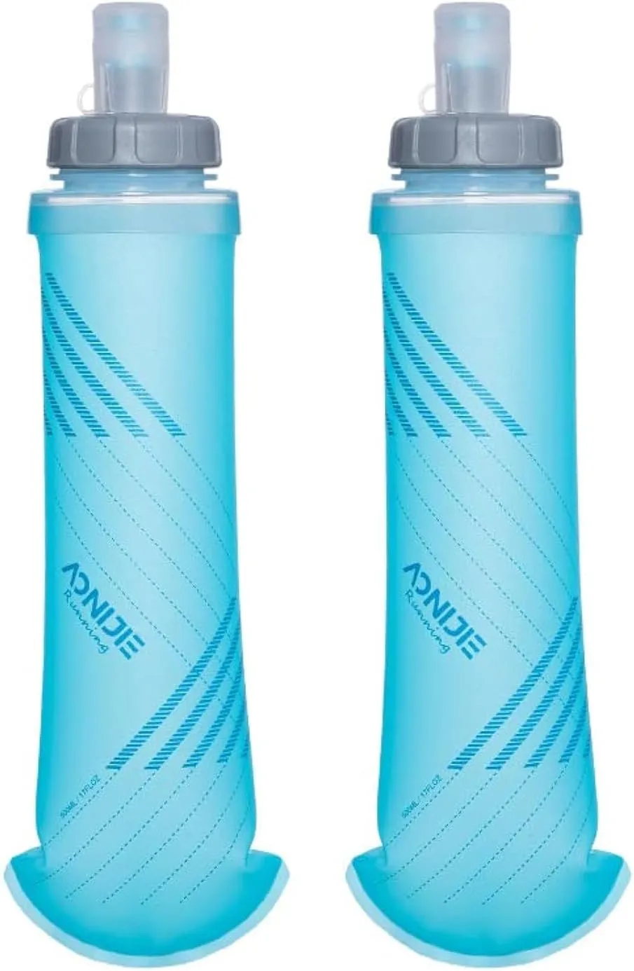 AONIJIE TPU Soft Flask Water Bottle Collapsible Running Flask for Hydration Pack, BPA Free, Wide Opening, for Outdoor Sports Hydration