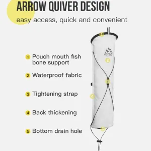 AONIJIE Trekking Poles Storage Bag Waterproof & Lightweight Drawstring Fastening Compression System Movement Does not Shake Compatible with Running Hydration Vest