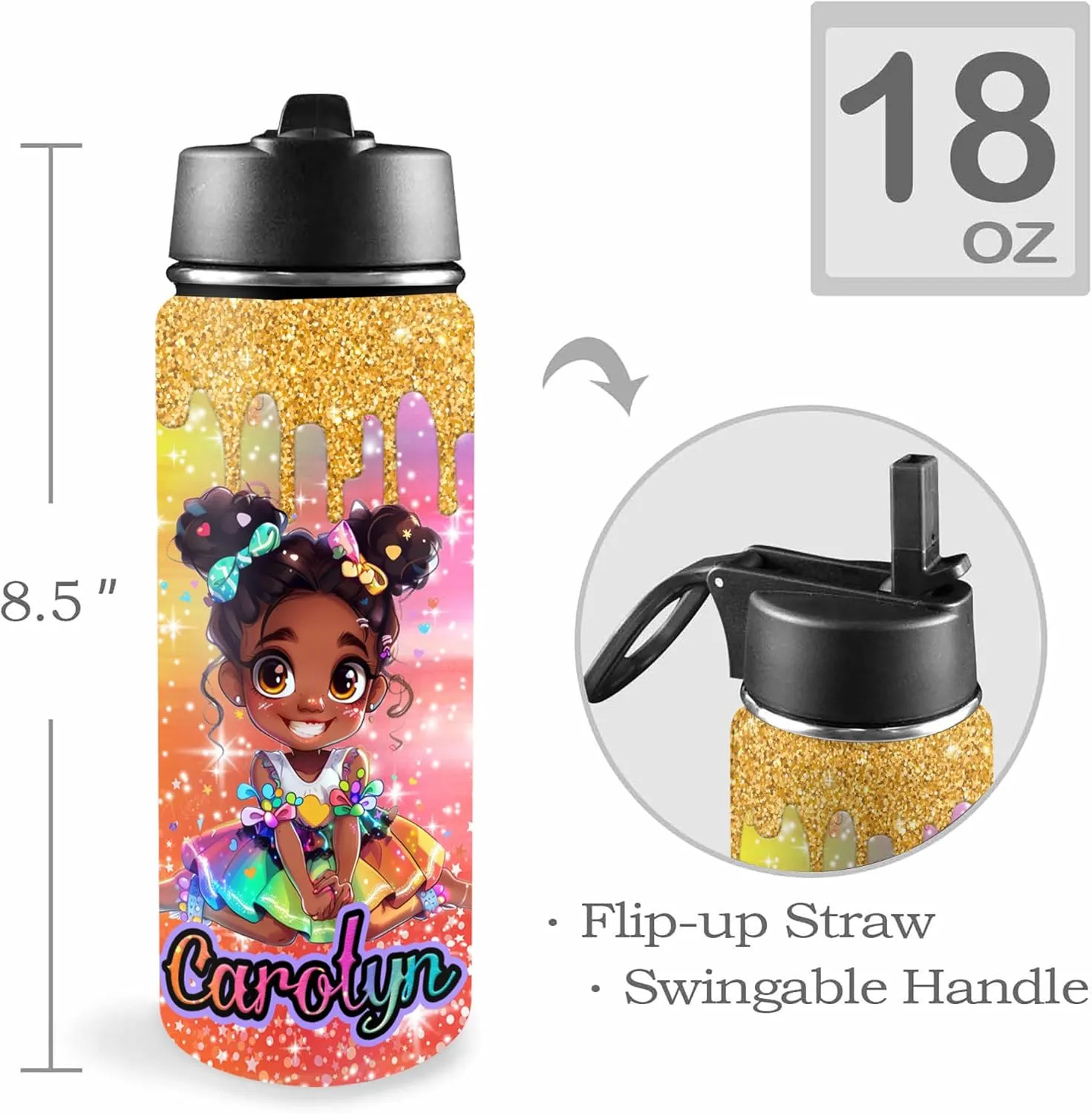Artsadd Personalized Kids Backpack for Girls Custom Backpacks with Lunch Box set Customized Name School Bookbag for Kids Bookbag for Daughter Son Fashion Unique Gift for Preschool Kindergarten
