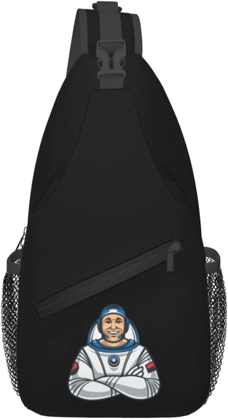 Astronaut Crossbody Bags For Women Men Chest Backpack Gym Shoulder Bag Travel Outdoor Sports Casual Crossbody Bags