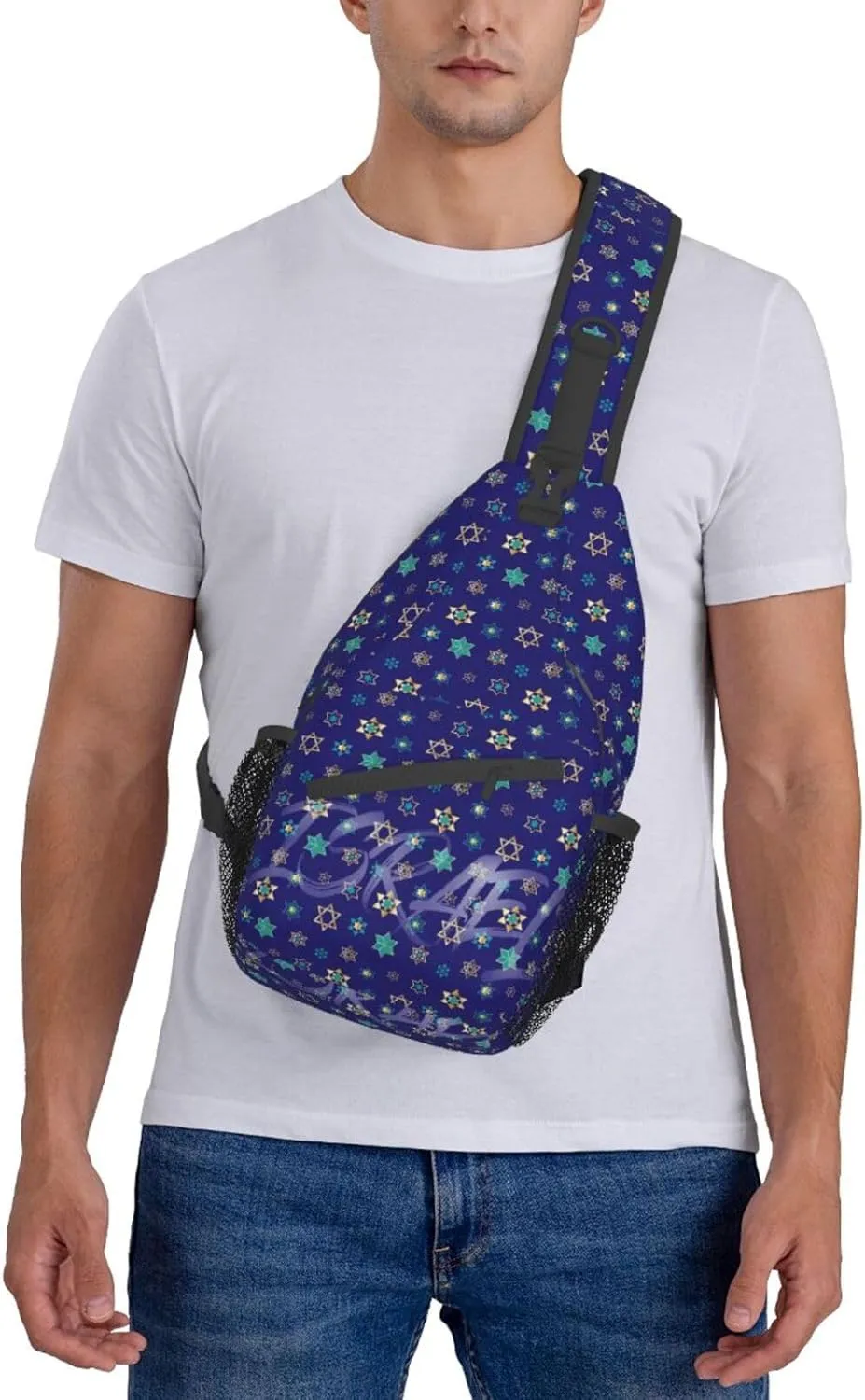 ASYG Israel Sling Bag Israel Crossbody Chest Daypack Casual Backpack Israel Shoulder Bag Israel Flag Bag