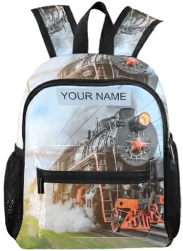 AUUXVA Kids Backpack Train School Bag Kindergarten Toddler Preschool Backpack for Boys Children