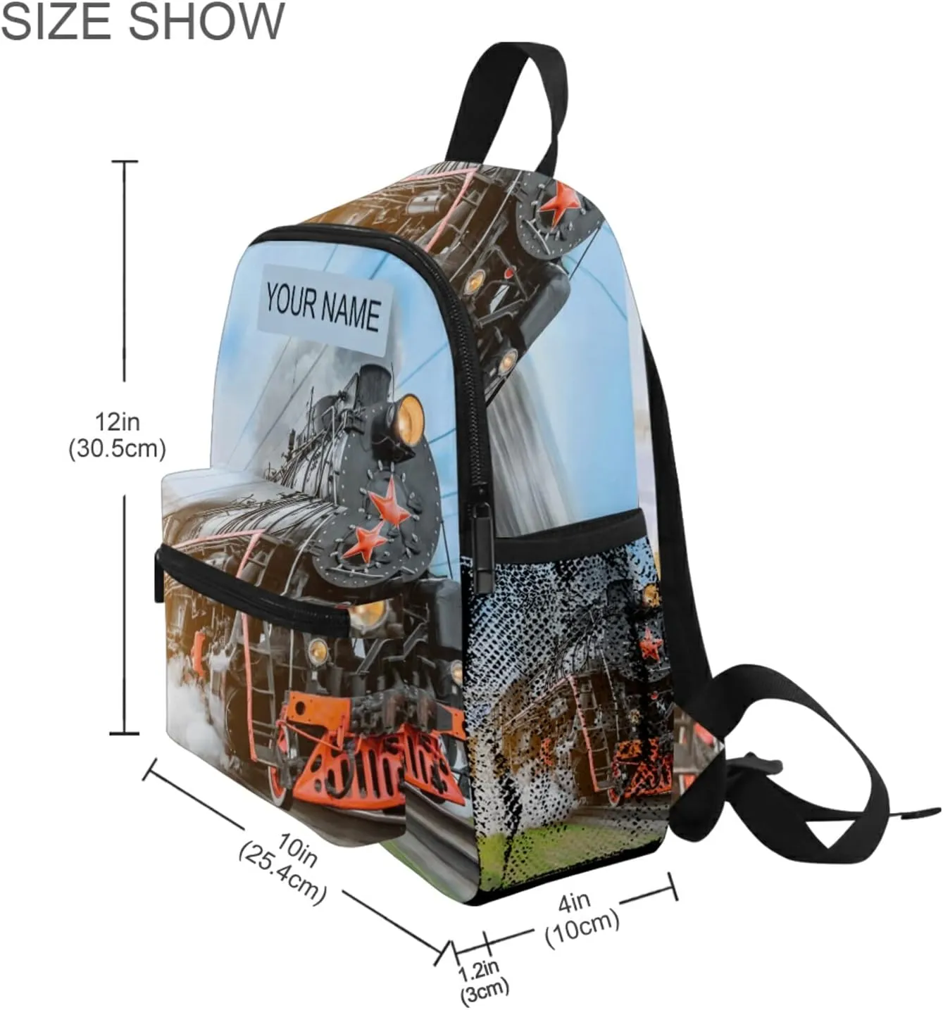 AUUXVA Kids Backpack Train School Bag Kindergarten Toddler Preschool Backpack for Boys Children