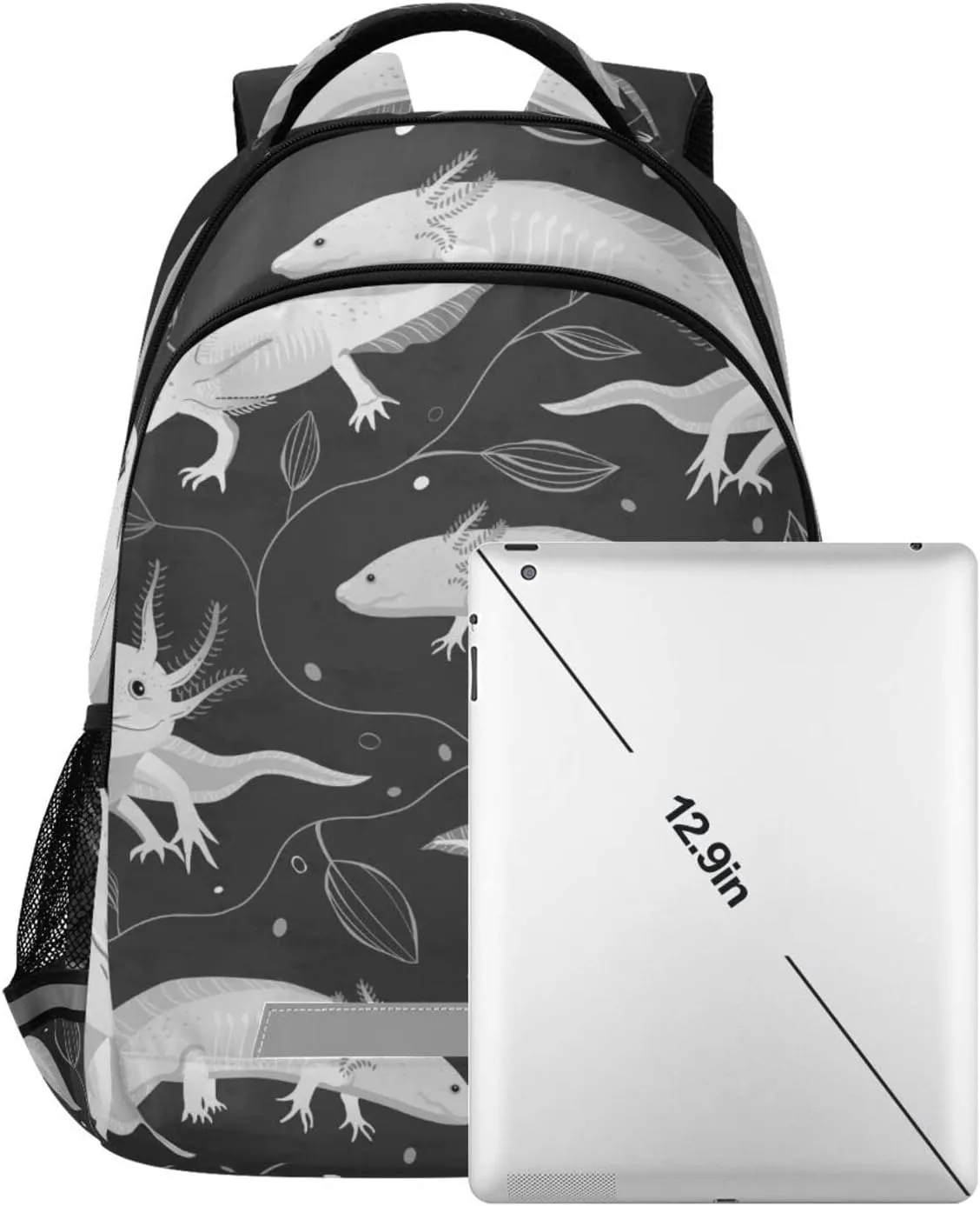 Axolotl Backpack for Girls Kids Boys School Bookbags, Student Laptop Backpack Carrying Bag Casual Lightweight Travel Sports Day Packs