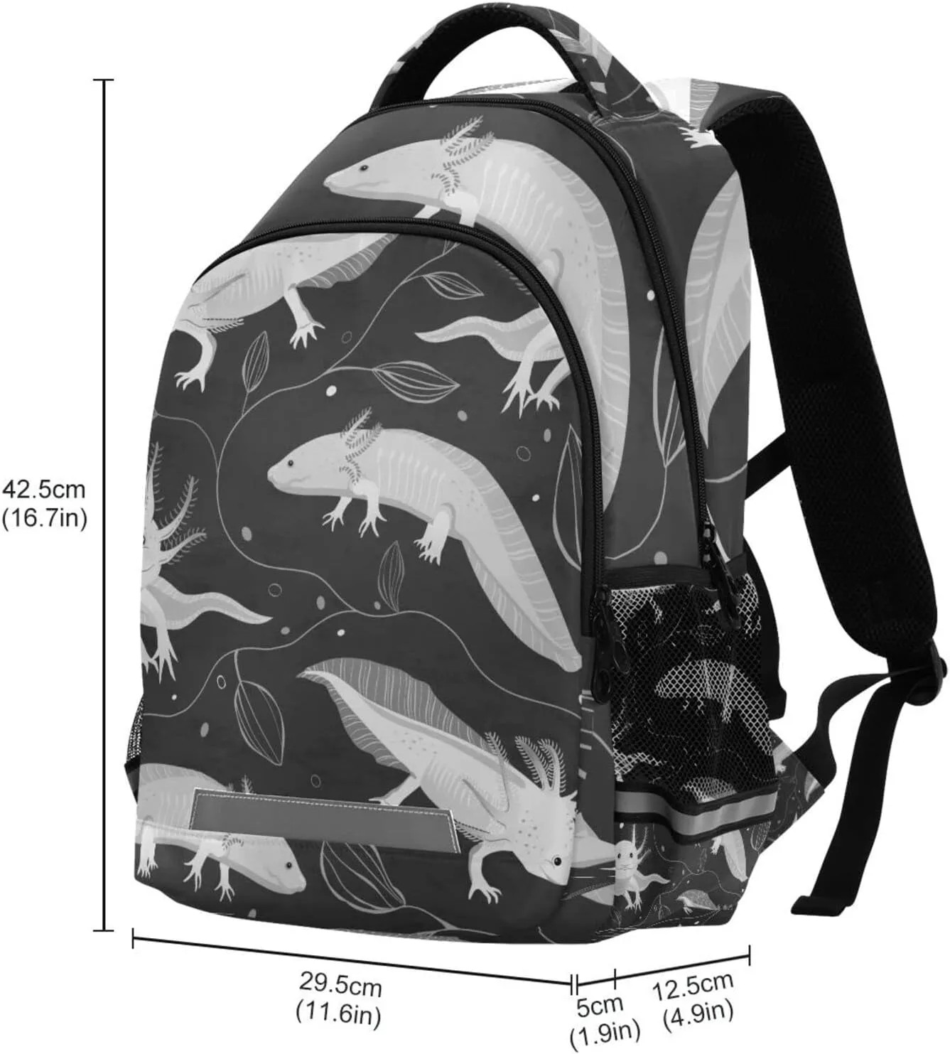 Axolotl Backpack for Girls Kids Boys School Bookbags, Student Laptop Backpack Carrying Bag Casual Lightweight Travel Sports Day Packs
