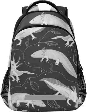 Axolotl Backpack for Girls Kids Boys School Bookbags, Student Laptop Backpack Carrying Bag Casual Lightweight Travel Sports Day Packs