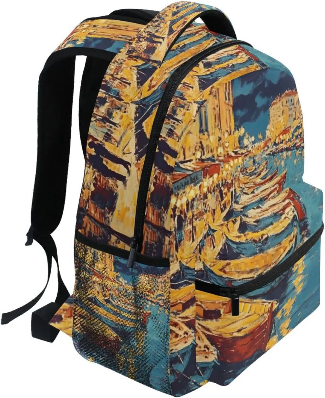 Backpack Marseille Boats Landscape for School Boys Girls Laptop Travel Backpack Book Bag Daypack 11.4 ×16 In M