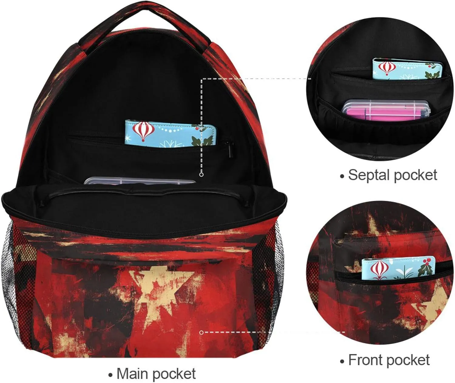 Backpacks for Unisex Adult Fashion Sports Backpack with Chest Strap for Business Work College Travel Trip Meat Loaf Movie Style