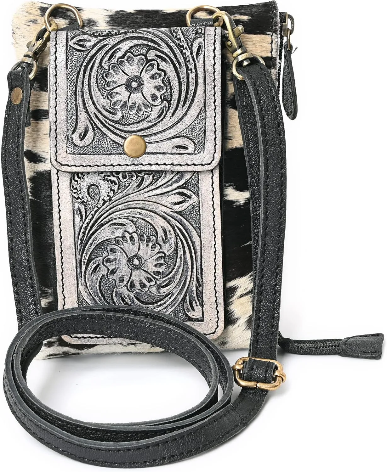 Bags Small Crossbody Cell Phone Purses for Women Hand Tooled Western Style Wallet Purses and Handbags with Strap