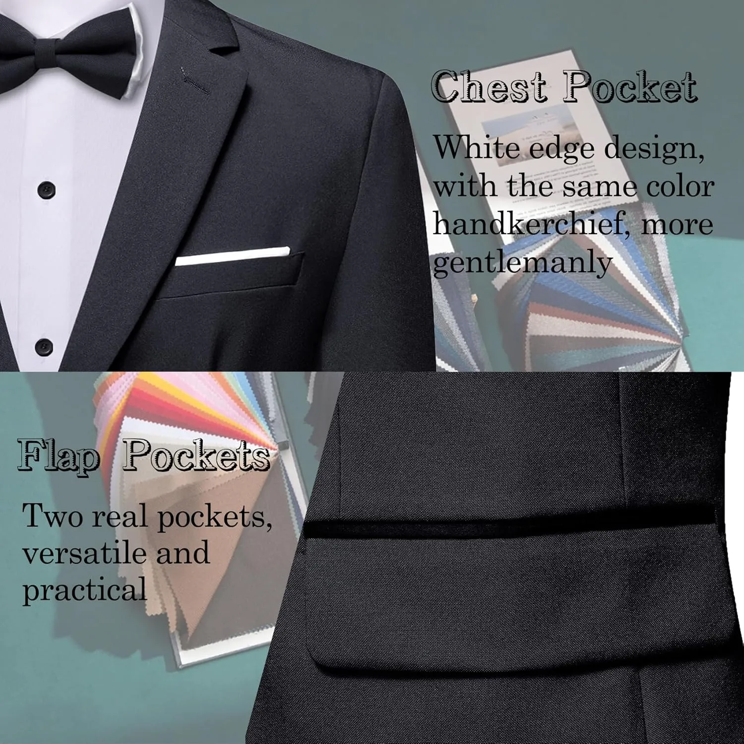 Barry.Wang Mens Casual Sport Coat Solid Blazer Tuxedo Suit Jacket Regular Fit Wedding Business Gift