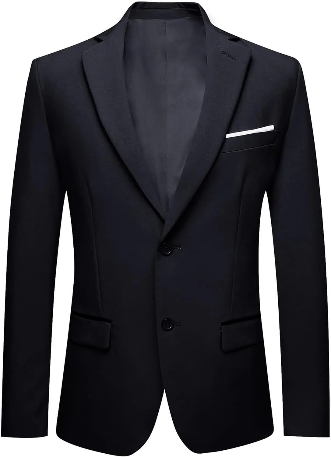 Barry.Wang Mens Casual Sport Coat Solid Blazer Tuxedo Suit Jacket Regular Fit Wedding Business Gift