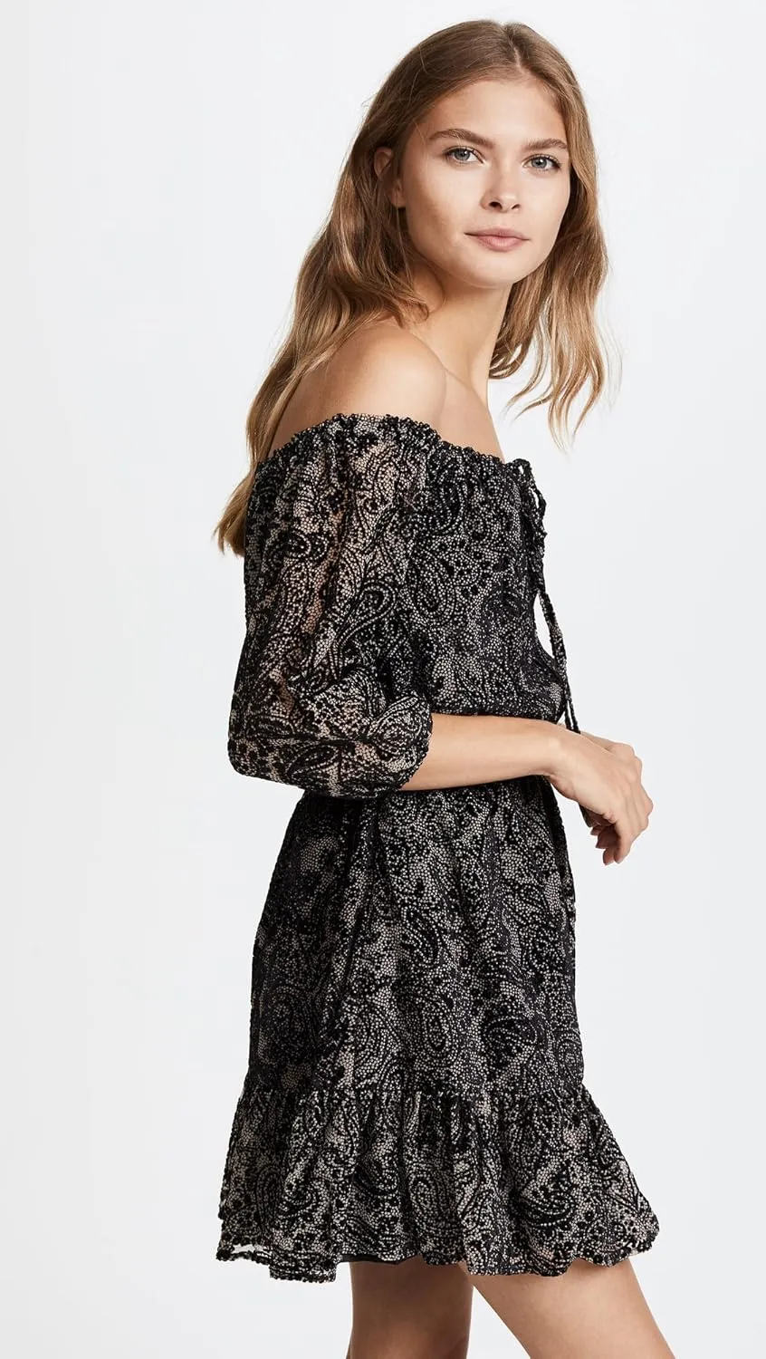 BB DAKOTA Women's Westerly Burnout Velvet Dress