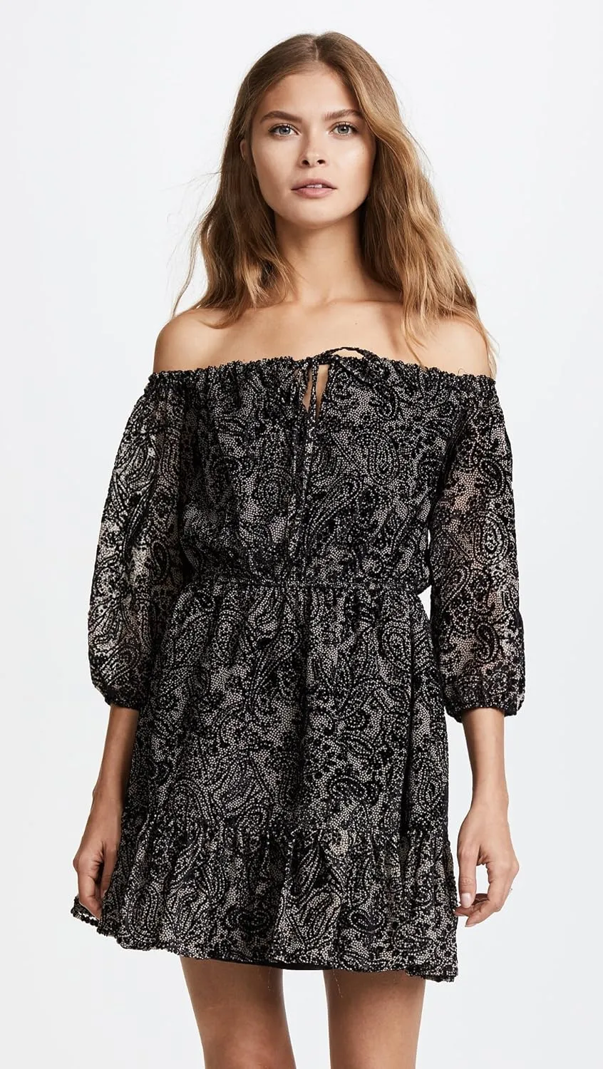 BB DAKOTA Women's Westerly Burnout Velvet Dress