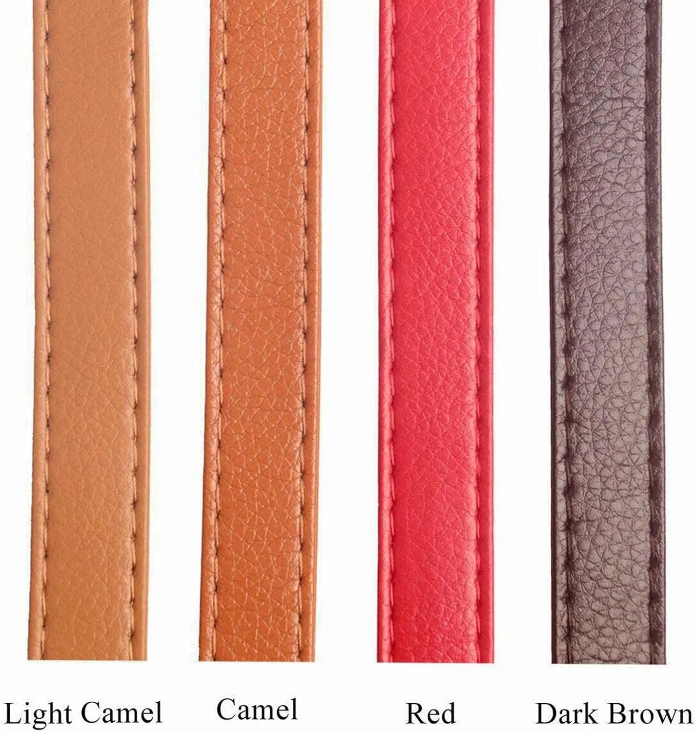 Beaulegan Purse Strap Replacement - Full Grain Microfiber Leather - 59 Inch Long Adjustable for Crossbody Shoulder Bag - 0.7 Inch Wide, Dark Brown/Gold