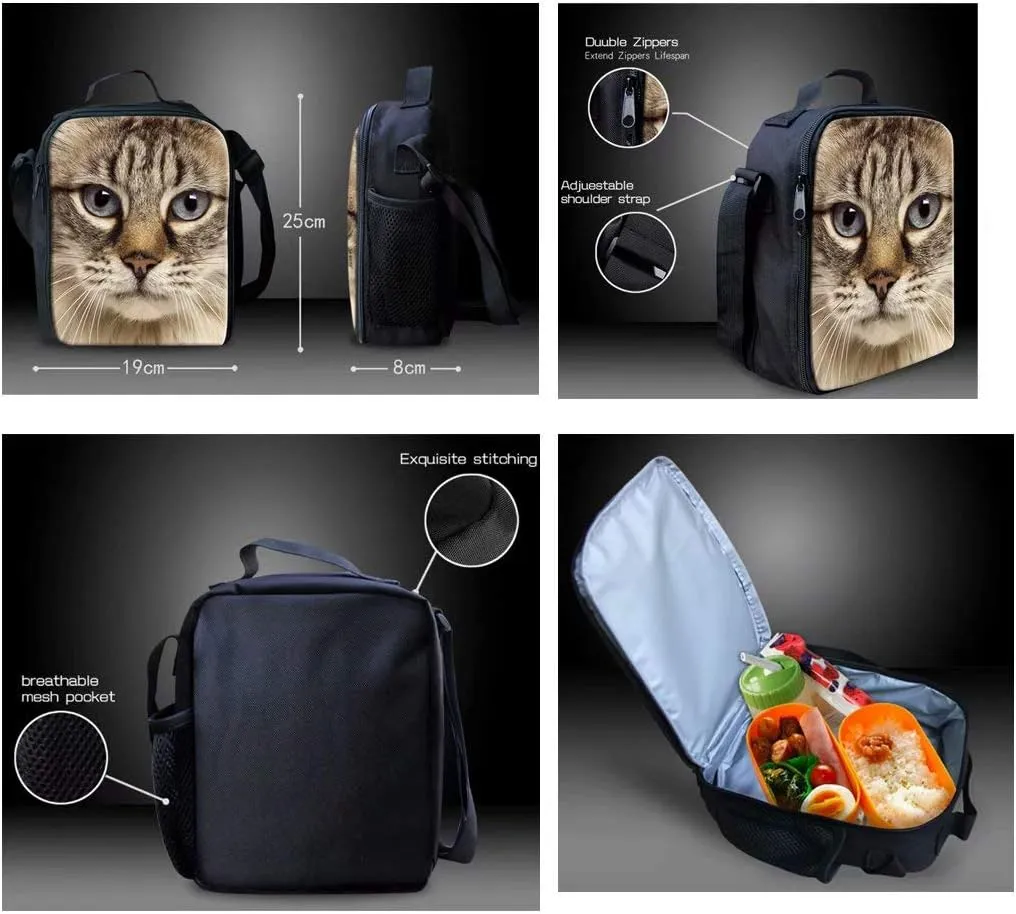 Beauty Collector Designer Husky Backpack Bookbags Set for School Cute Lunch Bag, Pencil Case and Big Backpacks