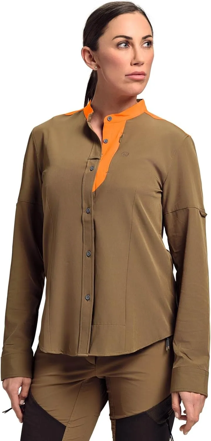 Beretta Women's EVAD Flex UPF 50 Breathable Wrinkle-Resistant Active Shooting Outdoor Casual Long-Sleeve Button-Down Shirt