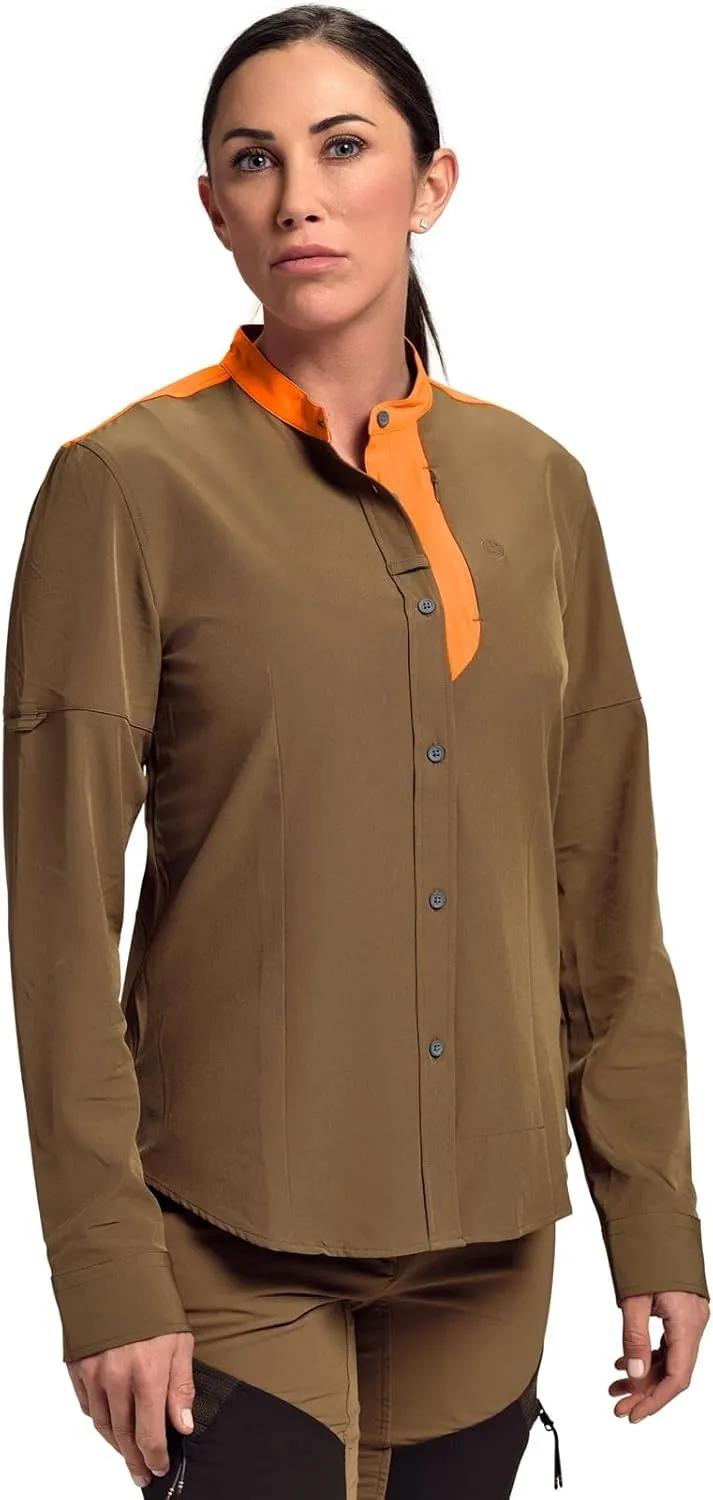 Beretta Women's EVAD Flex UPF 50 Breathable Wrinkle-Resistant Active Shooting Outdoor Casual Long-Sleeve Button-Down Shirt