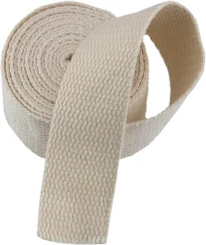 Bias Binding Tape for Sewing，Cotton Tape, Woven Cotton Tape Sewing Tape, Cotton Webbing Upholstery Webbing,Heavy Duty Cotton Webbing Straps for Bags(Beige,38MM)