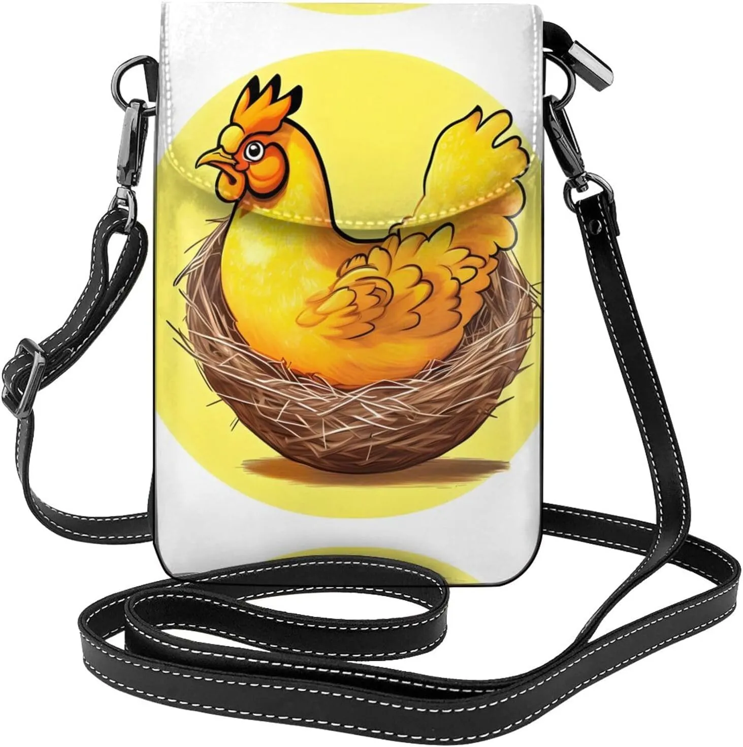 Bird's Nest Golden Chicken Women's crossbody bag, crossbody phone bag, tassel wallet with shoulder strap, best gift for women.